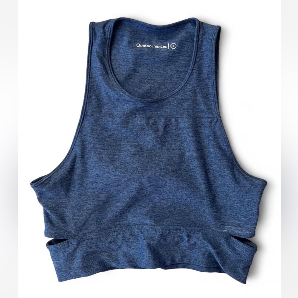 Outdoor Voices Navy Blue Crop Sports Tank